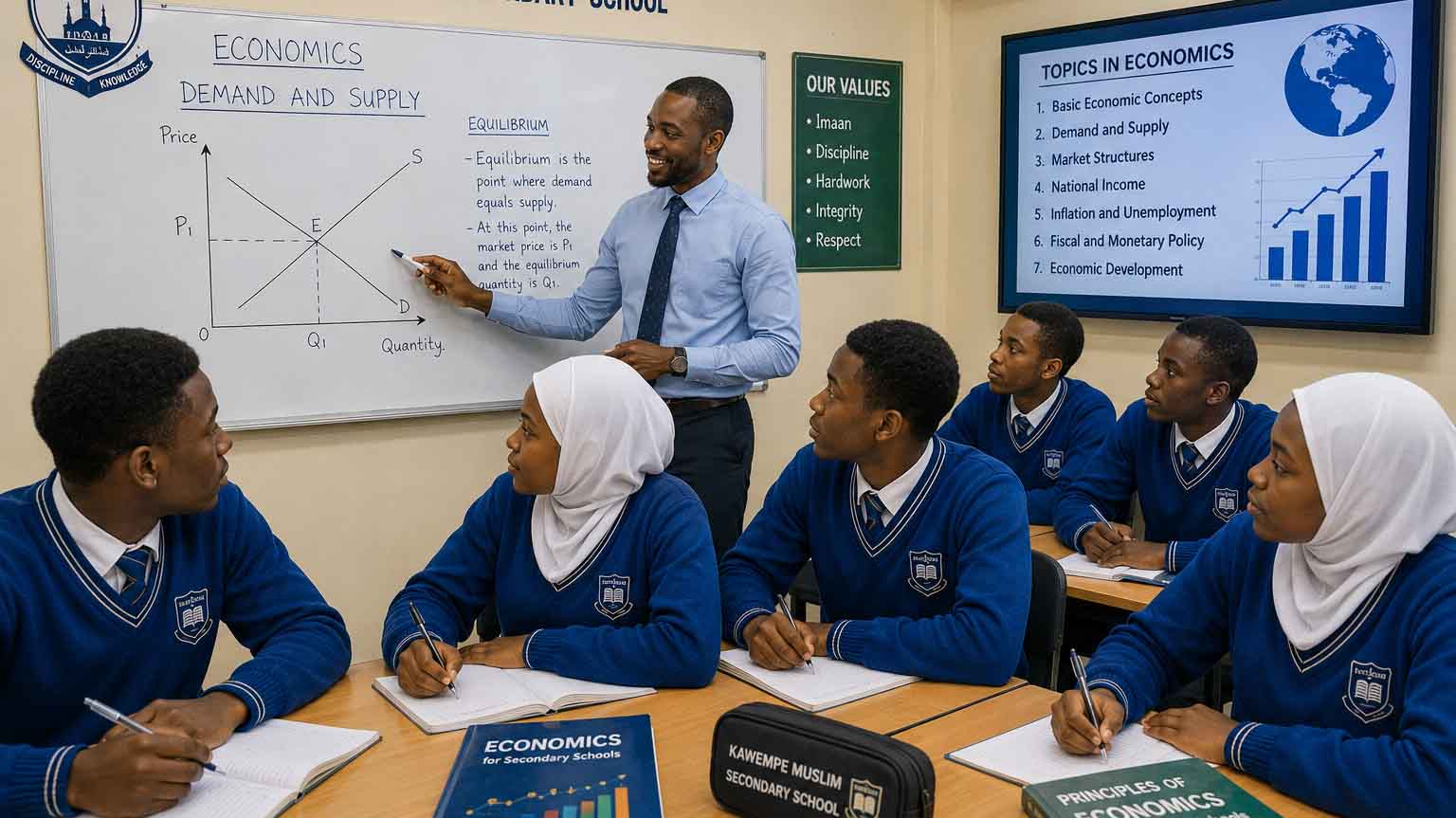 Economics Lesson in a Lively Classroom