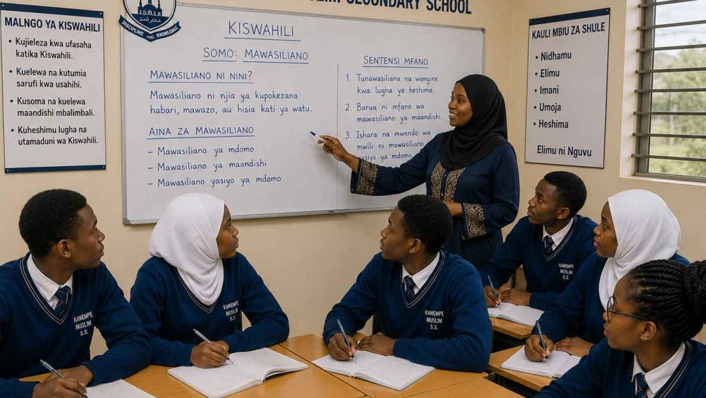 Kiswahili class in session at KMSS